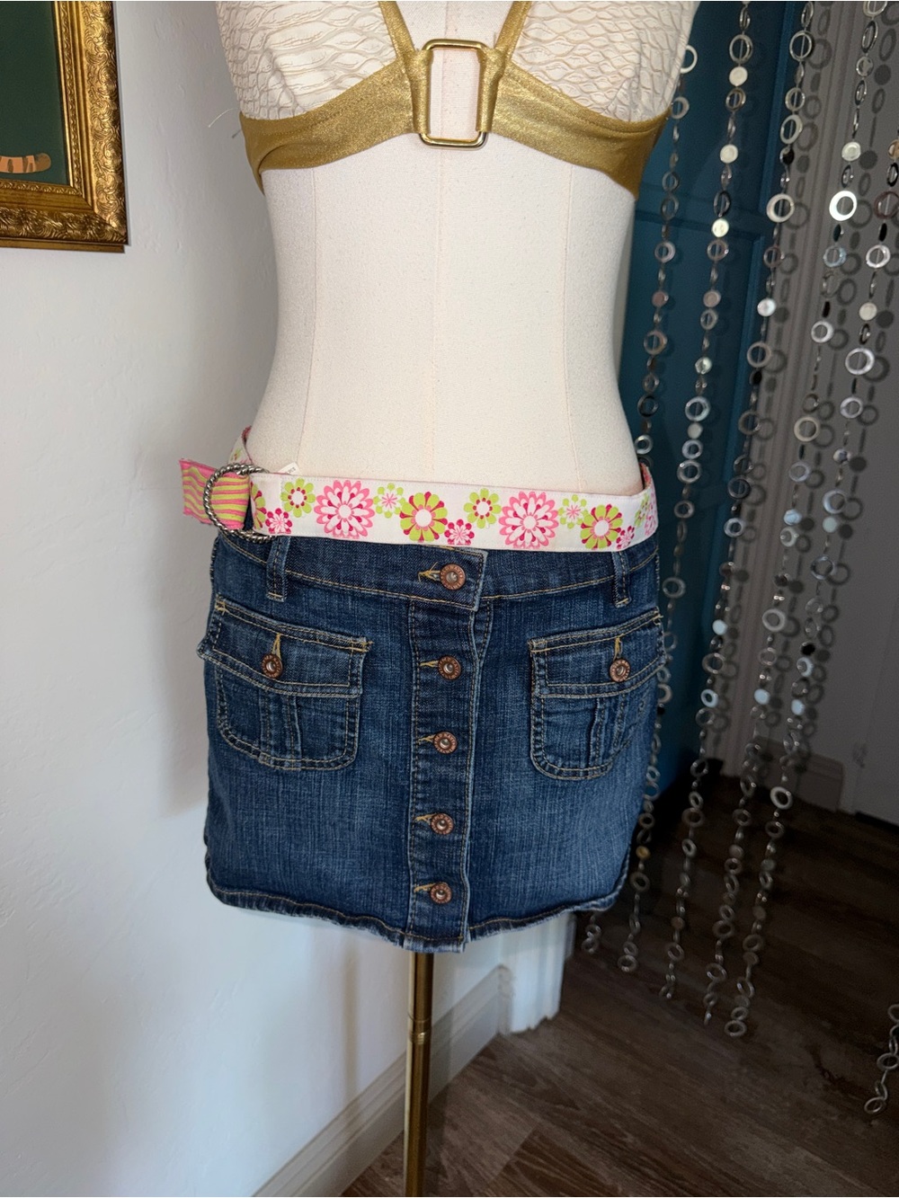 Vintage Y2K Floral Reversible Belt